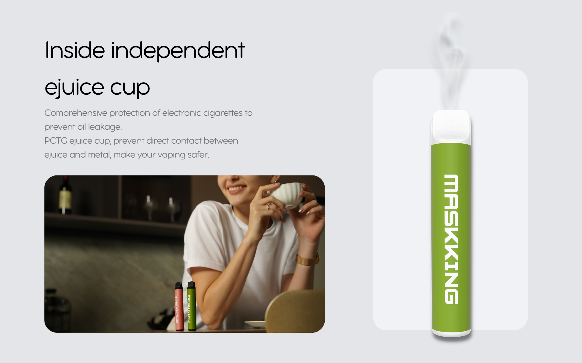 maskking high pro zero pctg e-juice cup
