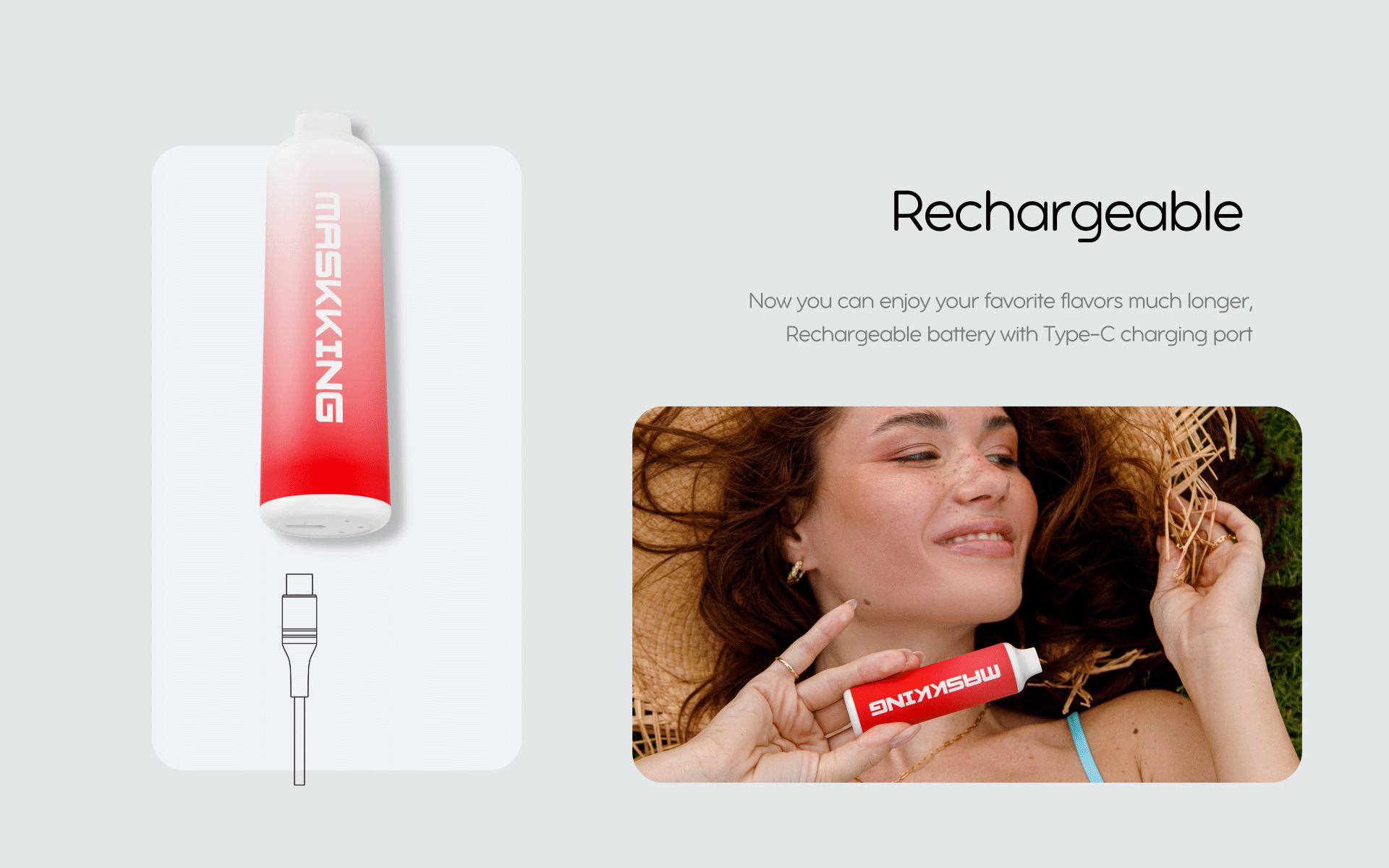 maskking aroma type c charging port