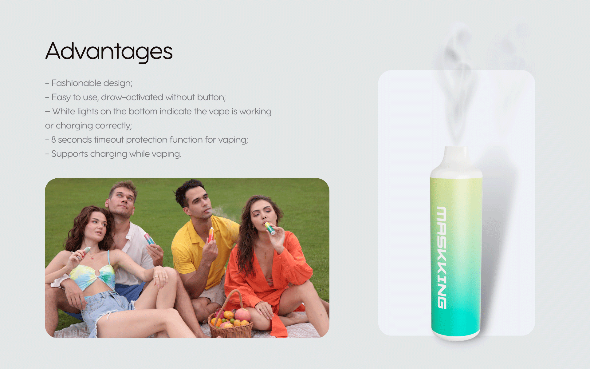 maskking aroma features