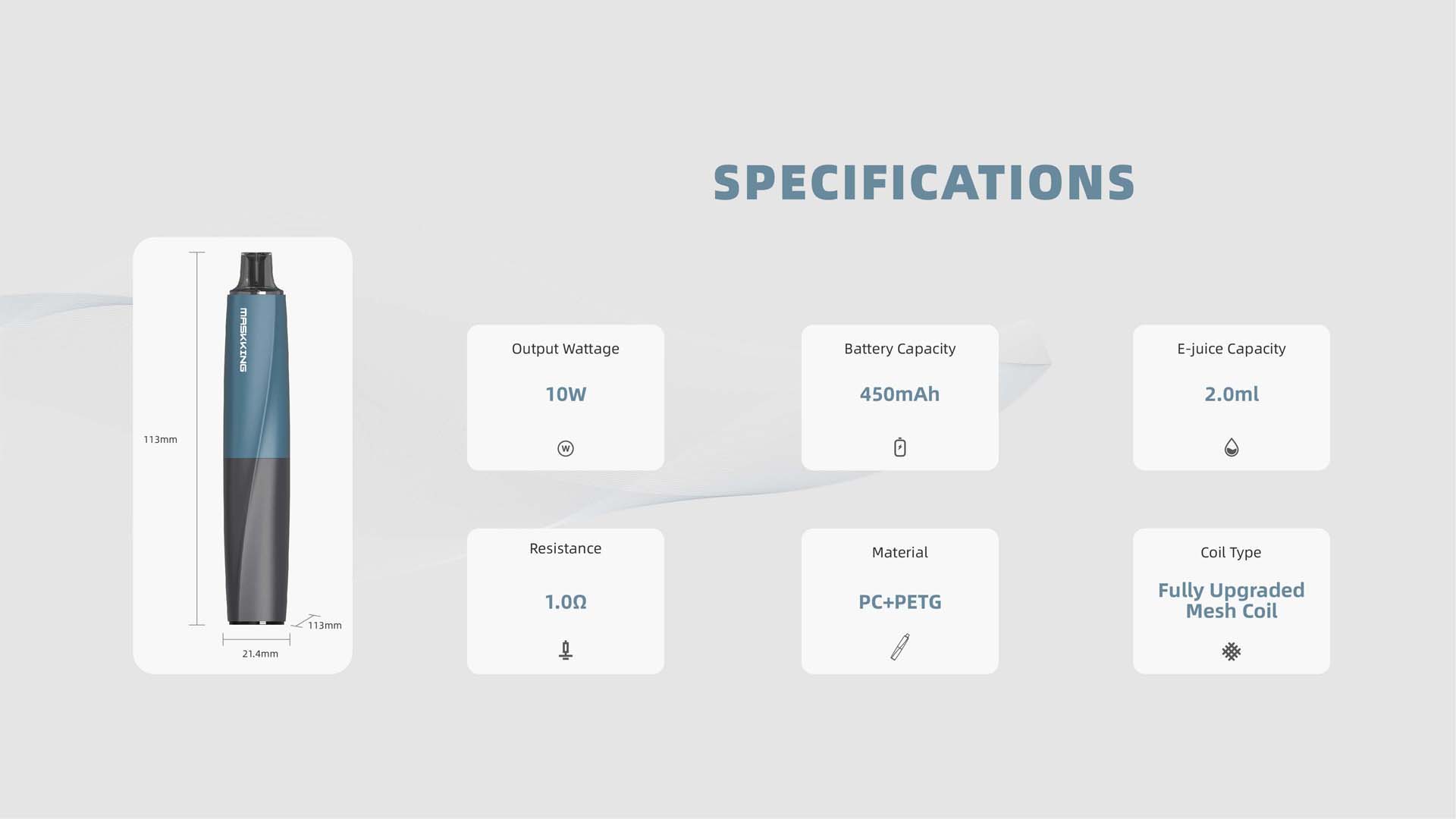 maskking nomi s pod kit specifications