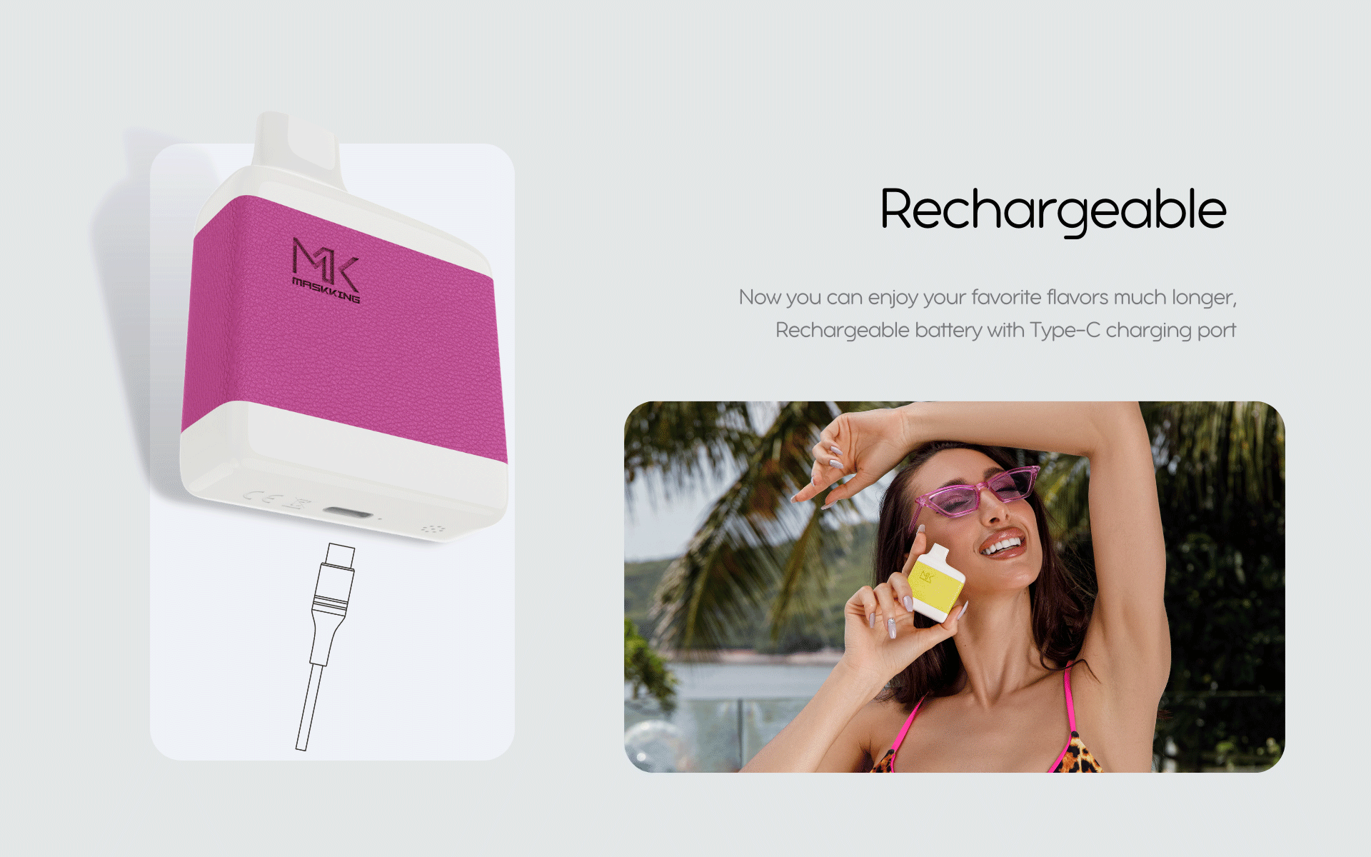Rechargeable Orange Vape Pen