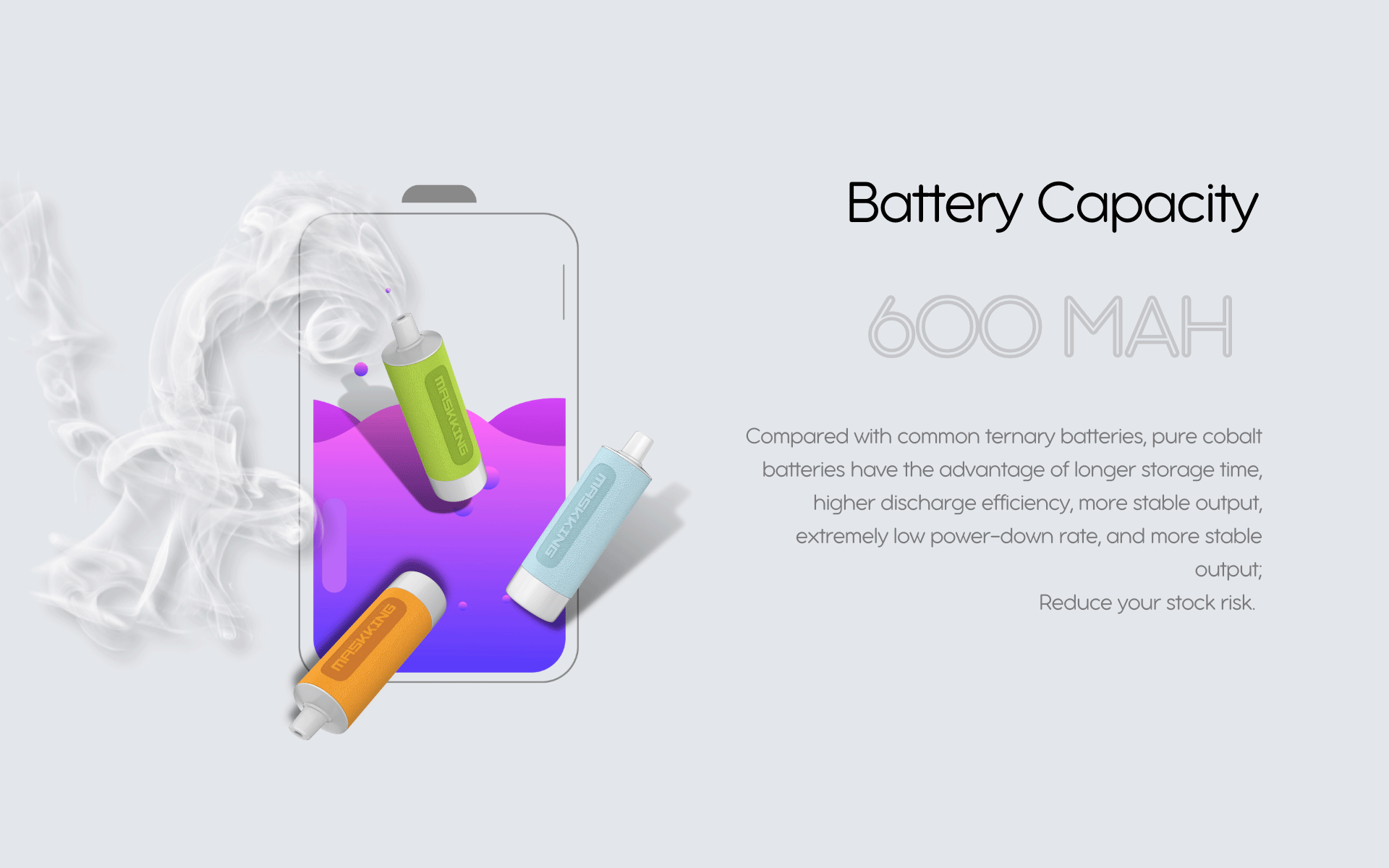 maskking eco ammo 600 mAh battery