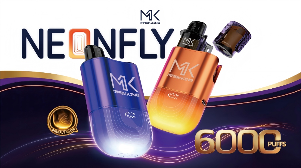 Maskking NEONFLY 2ml refillable pod system with 4ml refill container, mesh coil and RGB lighting.jpg